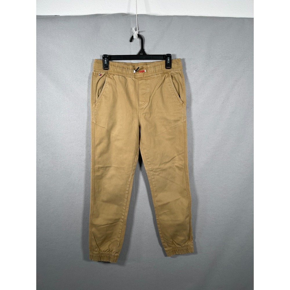 Tommy Hilfiger Jogger Pants Womens‎ L (16-18) Brown Logo Tapered Leg Drawstring